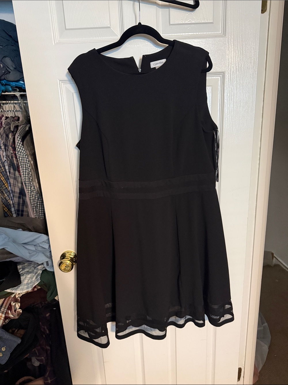 Calvin Klein Black Fit-and-Flare Girls' Dress